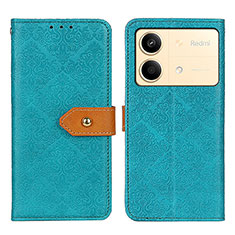 Handytasche Stand Schutzhülle Flip Leder Hülle K05Z für Xiaomi Redmi Note 13R Pro 5G Grün