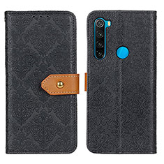 Handytasche Stand Schutzhülle Flip Leder Hülle K05Z für Xiaomi Redmi Note 8 (2021) Schwarz
