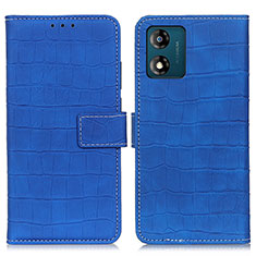 Handytasche Stand Schutzhülle Flip Leder Hülle K07Z für Motorola Moto E13 Blau