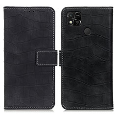 Handytasche Stand Schutzhülle Flip Leder Hülle K07Z für Xiaomi Redmi 9 Activ Schwarz
