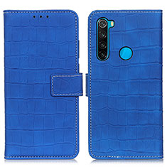 Handytasche Stand Schutzhülle Flip Leder Hülle K07Z für Xiaomi Redmi Note 8 (2021) Blau