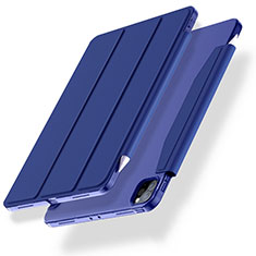 Handytasche Stand Schutzhülle Flip Leder Hülle L01 für Apple iPad Pro 12.9 (2020) Blau