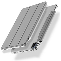 Handytasche Stand Schutzhülle Flip Leder Hülle L01 für Apple iPad Pro 12.9 (2020) Silber