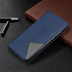 Handytasche Stand Schutzhülle Flip Leder Hülle L01 für Huawei Honor 9A Blau