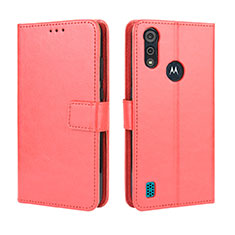 Handytasche Stand Schutzhülle Flip Leder Hülle L01 für Motorola Moto E6s (2020) Rot