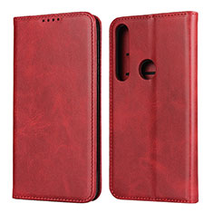 Handytasche Stand Schutzhülle Flip Leder Hülle L01 für Motorola Moto G8 Play Rot