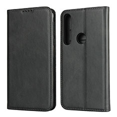 Handytasche Stand Schutzhülle Flip Leder Hülle L01 für Motorola Moto G8 Play Schwarz