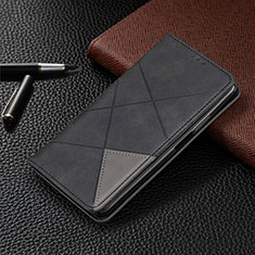 Handytasche Stand Schutzhülle Flip Leder Hülle L01 für Motorola Moto G8 Plus Grau
