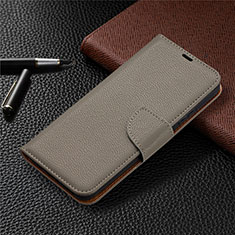 Handytasche Stand Schutzhülle Flip Leder Hülle L01 für Nokia 3.4 Grau