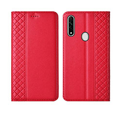 Handytasche Stand Schutzhülle Flip Leder Hülle L01 für Oppo A8 Rot