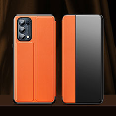 Handytasche Stand Schutzhülle Flip Leder Hülle L01 für Oppo Reno5 5G Orange