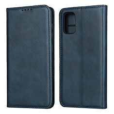 Handytasche Stand Schutzhülle Flip Leder Hülle L01 für Samsung Galaxy A41 Blau