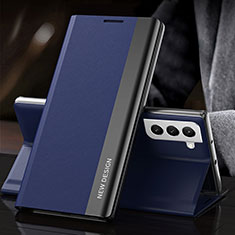Handytasche Stand Schutzhülle Flip Leder Hülle L01 für Samsung Galaxy S21 5G Blau