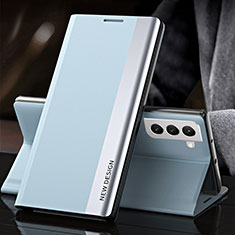 Handytasche Stand Schutzhülle Flip Leder Hülle L01 für Samsung Galaxy S21 FE 5G Hellblau