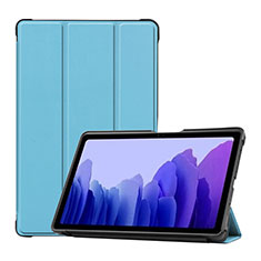 Handytasche Stand Schutzhülle Flip Leder Hülle L01 für Samsung Galaxy Tab A7 4G 10.4 SM-T505 Hellblau