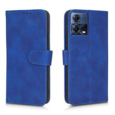 Handytasche Stand Schutzhülle Flip Leder Hülle L01Z für Motorola Moto Edge 30 Fusion 5G Blau