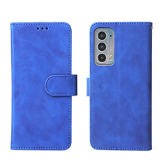 Handytasche Stand Schutzhülle Flip Leder Hülle L01Z für Motorola Moto Edge Lite 5G Blau
