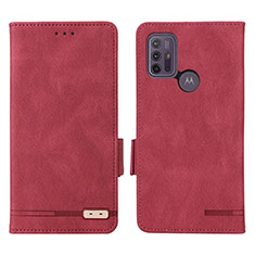 Handytasche Stand Schutzhülle Flip Leder Hülle L01Z für Motorola Moto G10 Power Rot
