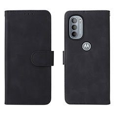 Handytasche Stand Schutzhülle Flip Leder Hülle L01Z für Motorola Moto G41 Schwarz