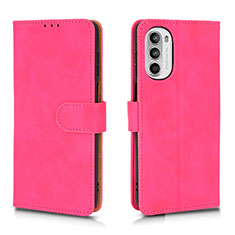 Handytasche Stand Schutzhülle Flip Leder Hülle L01Z für Motorola Moto G52j 5G Pink