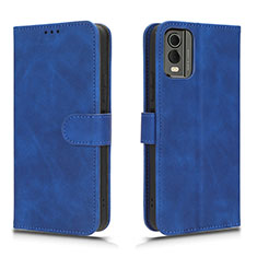 Handytasche Stand Schutzhülle Flip Leder Hülle L01Z für Nokia C32 Blau