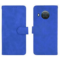 Handytasche Stand Schutzhülle Flip Leder Hülle L01Z für Nokia X10 Blau