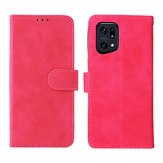 Handytasche Stand Schutzhülle Flip Leder Hülle L01Z für Oppo Find X5 Pro 5G Pink