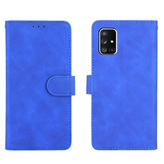 Handytasche Stand Schutzhülle Flip Leder Hülle L01Z für Samsung Galaxy A51 4G Blau