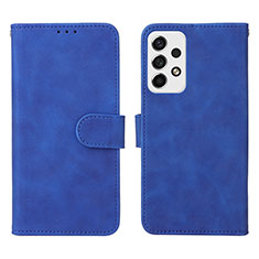 Handytasche Stand Schutzhülle Flip Leder Hülle L01Z für Samsung Galaxy A53 5G Blau