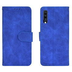 Handytasche Stand Schutzhülle Flip Leder Hülle L01Z für Samsung Galaxy A70 Blau