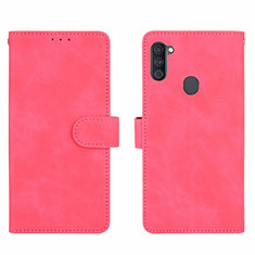 Handytasche Stand Schutzhülle Flip Leder Hülle L01Z für Samsung Galaxy M11 Pink