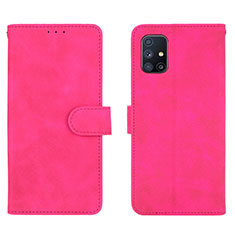 Handytasche Stand Schutzhülle Flip Leder Hülle L01Z für Samsung Galaxy M51 Pink