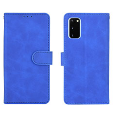 Handytasche Stand Schutzhülle Flip Leder Hülle L01Z für Samsung Galaxy S20 FE 5G Blau
