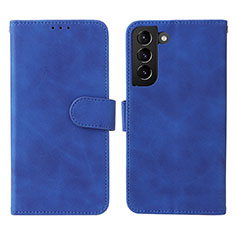 Handytasche Stand Schutzhülle Flip Leder Hülle L01Z für Samsung Galaxy S21 Plus 5G Blau