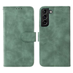 Handytasche Stand Schutzhülle Flip Leder Hülle L01Z für Samsung Galaxy S21 Plus 5G Grün