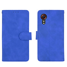 Handytasche Stand Schutzhülle Flip Leder Hülle L01Z für Samsung Galaxy XCover 5 SM-G525F Blau