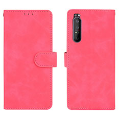 Handytasche Stand Schutzhülle Flip Leder Hülle L01Z für Sony Xperia 1 II Pink