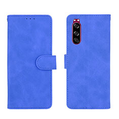 Handytasche Stand Schutzhülle Flip Leder Hülle L01Z für Sony Xperia 5 II Blau