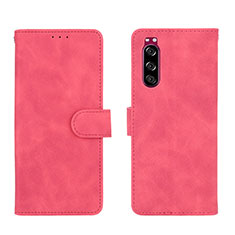 Handytasche Stand Schutzhülle Flip Leder Hülle L01Z für Sony Xperia 5 II Pink