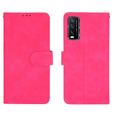 Handytasche Stand Schutzhülle Flip Leder Hülle L01Z für Vivo Y12s Pink