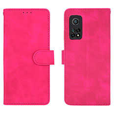 Handytasche Stand Schutzhülle Flip Leder Hülle L01Z für Xiaomi Mi 10T 5G Pink