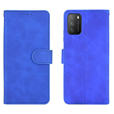 Handytasche Stand Schutzhülle Flip Leder Hülle L01Z für Xiaomi Poco M3 Blau
