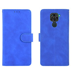 Handytasche Stand Schutzhülle Flip Leder Hülle L01Z für Xiaomi Redmi Note 9 Blau