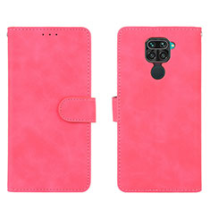 Handytasche Stand Schutzhülle Flip Leder Hülle L01Z für Xiaomi Redmi Note 9 Pink