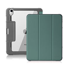 Handytasche Stand Schutzhülle Flip Leder Hülle L02 für Apple iPad Air 5 10.9 (2022) Nachtgrün