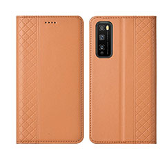 Handytasche Stand Schutzhülle Flip Leder Hülle L02 für Huawei Enjoy 20 Pro 5G Orange