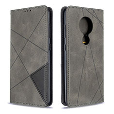 Handytasche Stand Schutzhülle Flip Leder Hülle L02 für Nokia 6.2 Grau