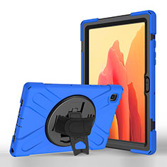 Handytasche Stand Schutzhülle Flip Leder Hülle L02 für Samsung Galaxy Tab A7 4G 10.4 SM-T505 Blau