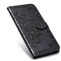 Handytasche Stand Schutzhülle Flip Leder Hülle L02 für Xiaomi Mi Note 10 Lite Schwarz