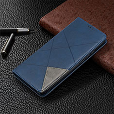 Handytasche Stand Schutzhülle Flip Leder Hülle L02 für Xiaomi Redmi 9 India Blau